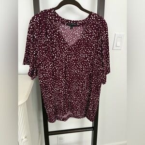 Banana Republic Maroon Speckled top. Size Large. EUC. Stretchy material